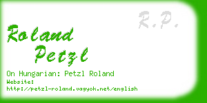 roland petzl business card